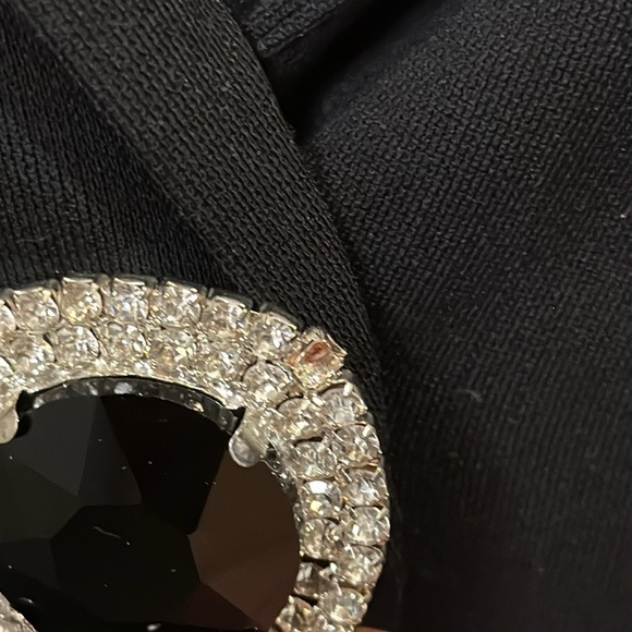 NWT Alex Vinash Womens Large Bow Open Back Crystal Button Blazer Jacket Dress - Picture 3 of 8